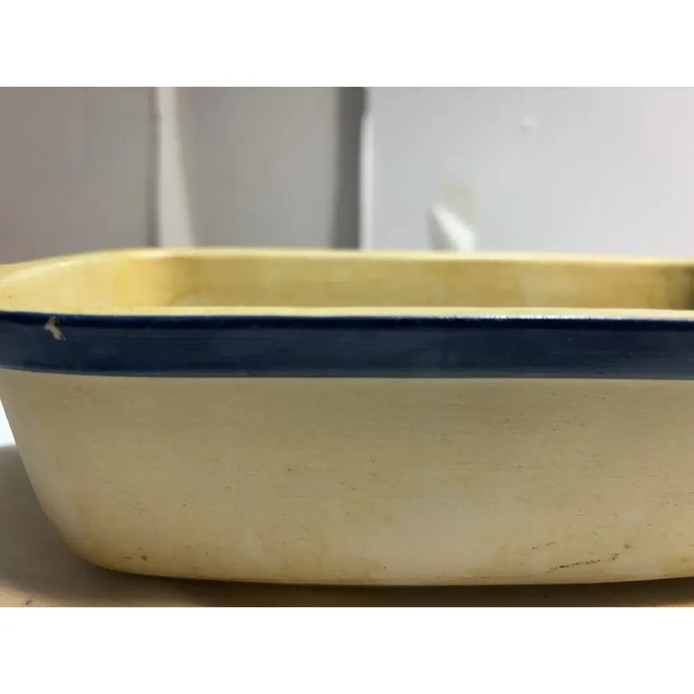 Vintage Stoneware Rectangular Baking Dish 9x4